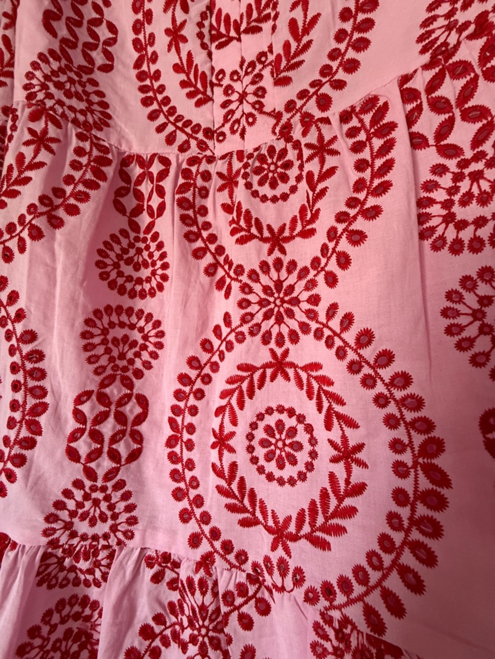 Avara Lucia Embroidered Pink Dress XS MSRP $88 shoulder to hem 35” - Picture 2 of 4